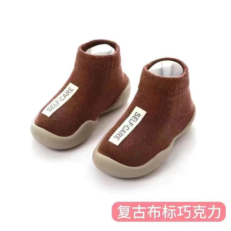 Children Anti-slip Shoes Newborn Baby Toddler Girls Cotton Non-slip Floor Socks Infant Boys Rubber Sole Cartoon Indoor Sneakers