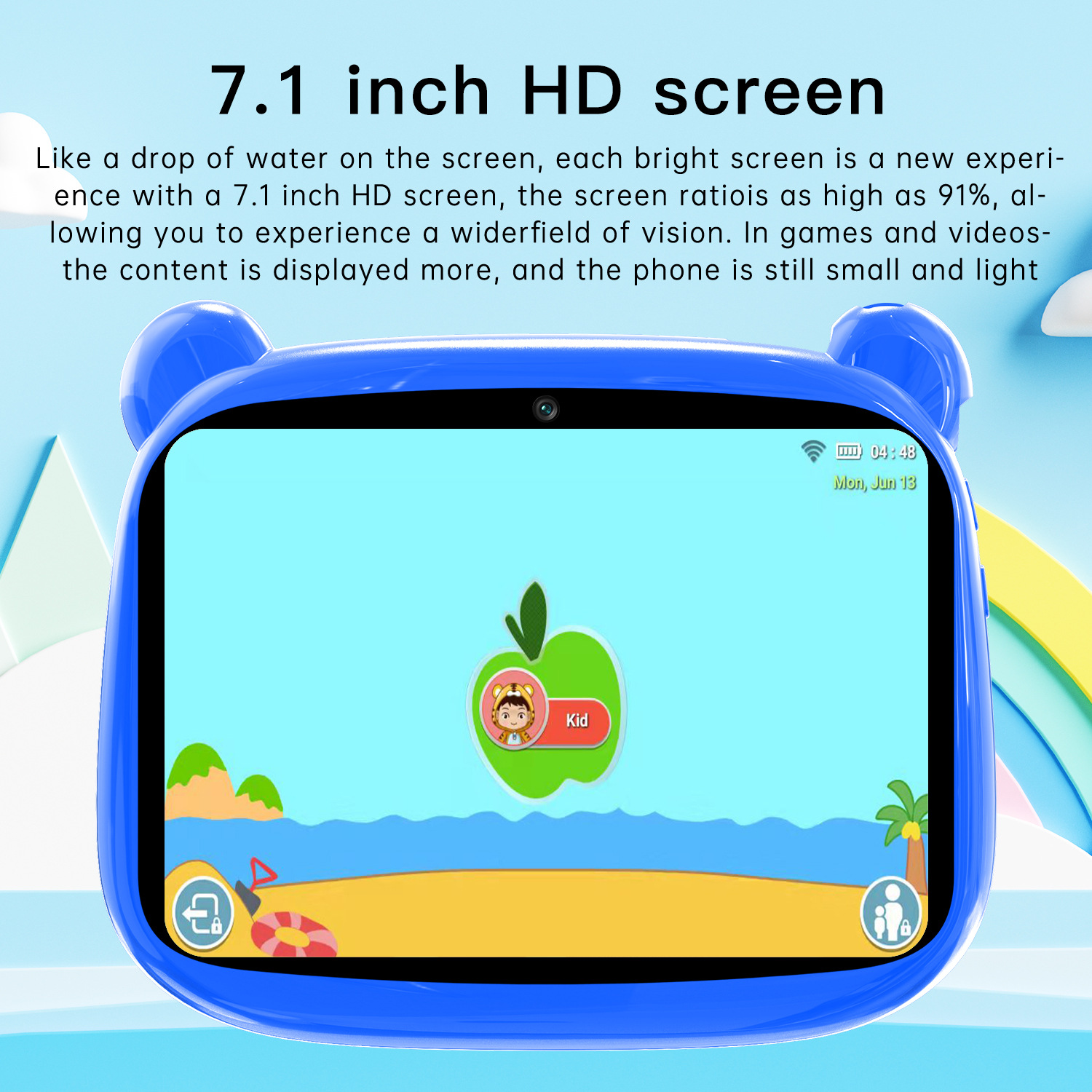 Direct supply 7 inch tablet computer bluetooth dual camera educational game HD screen