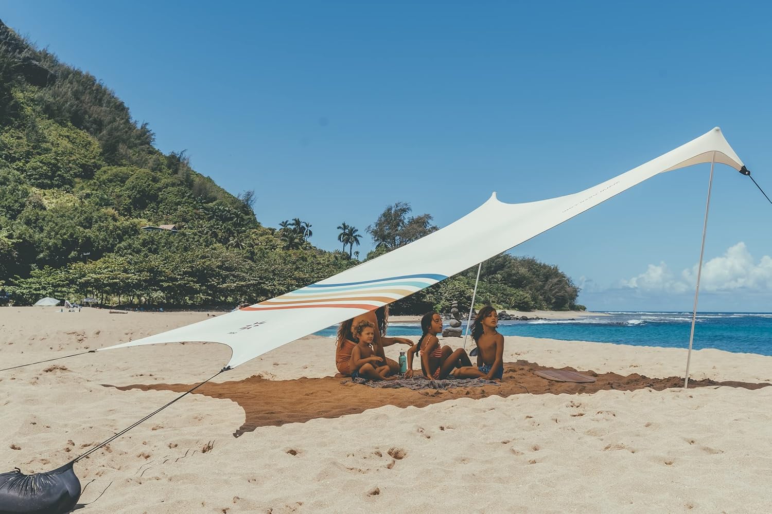 Neso Portable Beach Tent Sun Shelter - Lightweight Beach Shade Canopy - Easy Setup for Family Outings - Patented Reinforced Corners - UPF 50+ Sun Prot
