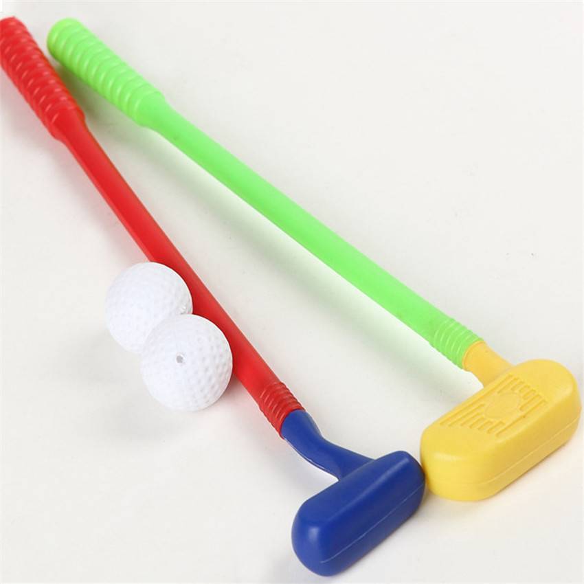 Children Kids Golf Club Toys 2 Golf Clubs + 2 Golf Ball Toy Mini Golf Game Sports for Baby Grasping Ability Developing