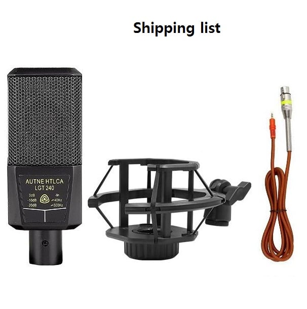 T240 Microphone Large Diaphragm Microphone Professional Condenser Microphone For Computer Sound Card Recording Microphone