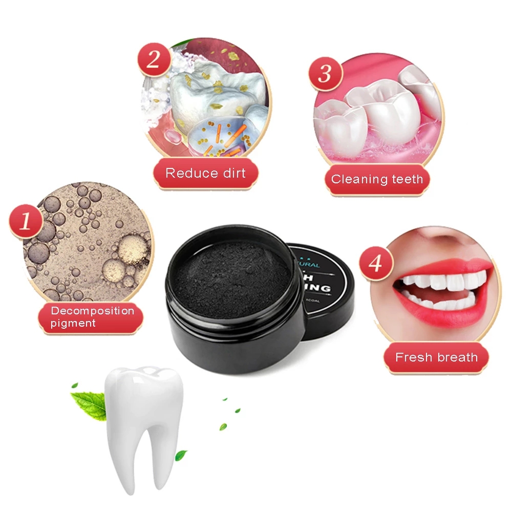 Tooth Powder Professional Oral Hygiene Teeth Whitening Oral Care Charcoal Powder Natural Activated Charcoal TeethWhitener Powder