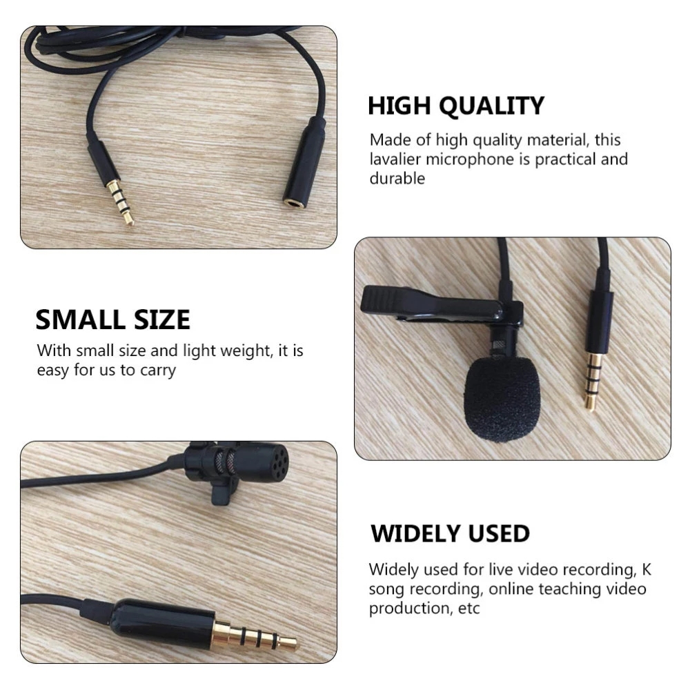 Lavalier microphone interview microphone lapel condenser microphone mobile phone mini recording lavalier microphone