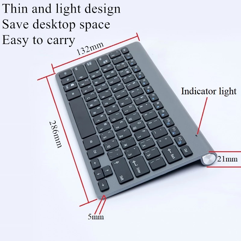 2.4G Wireless Keyboard and Mouse Protable Mini Keyboard Mouse Combo Set For Notebook Laptop Mac Desktop PC Computer Smart TV PS4