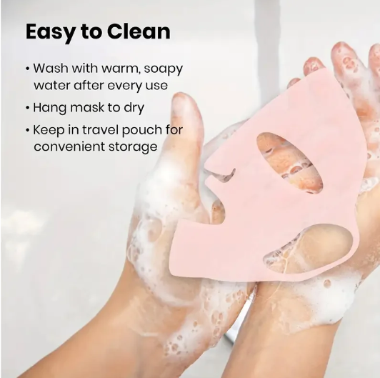 3D Silicone Face Mask Women Skin Care Moisturizing Lifting Firming Anti Wrinkle Reusable Gel Sheet Mask Facial Skin Care Tool