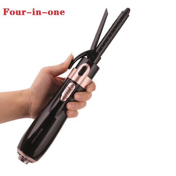 Multifunctional Hot Air Comb Four-in-one Negative Ion Wet And Dry Hair Dryer Hair Straightener Hair Curler Hair Dryer Comb
