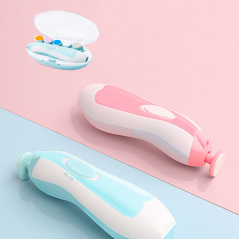 Kids Baby Nail Trimmer Electric Baby Manicure Pedicure Nail Clippers Cutter Scissors Care Set New Born
