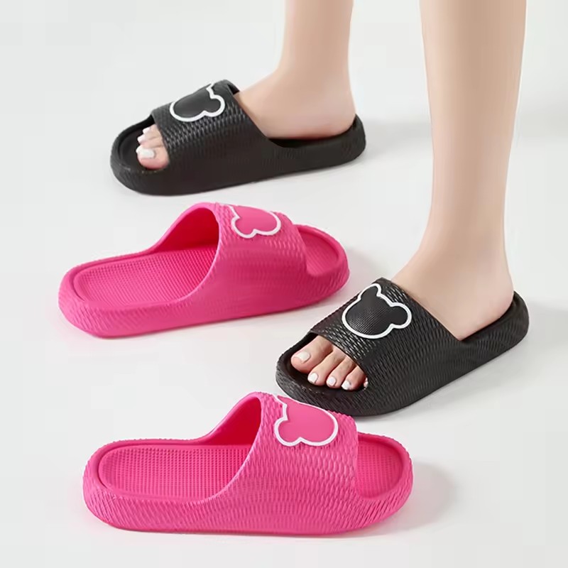 Soft Home Slippers Couple Summer Indoor Skid Proof Bathroom Slippers Sandals Hotel Solid Color Men Women Flip Flops Flat Shoes