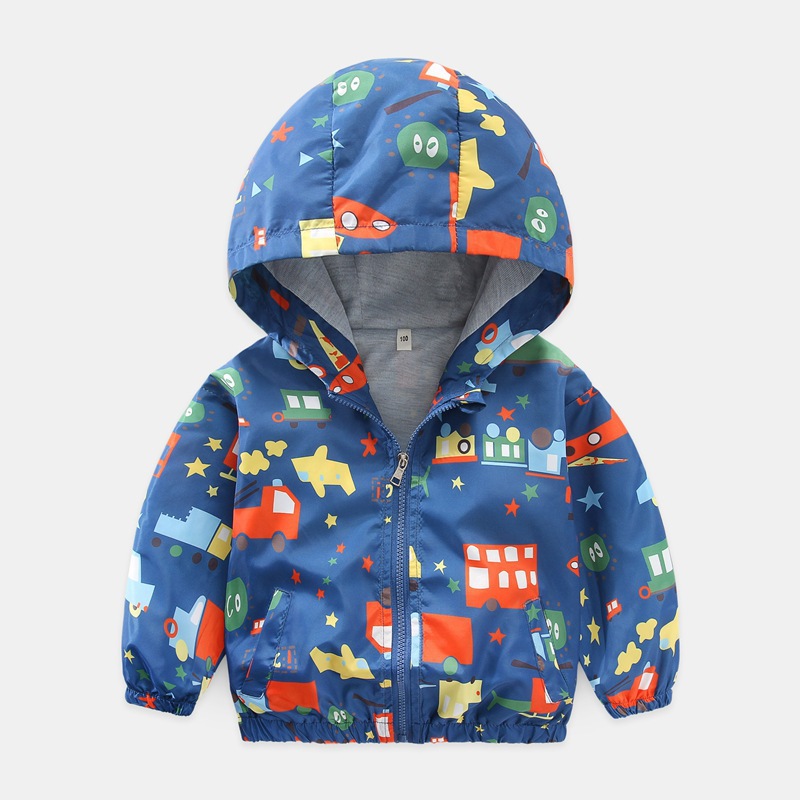 Children's jackets, boys' jackets, spring children's clothing, baby cartoons, dinosaurs, zipper jackets, windbreakers