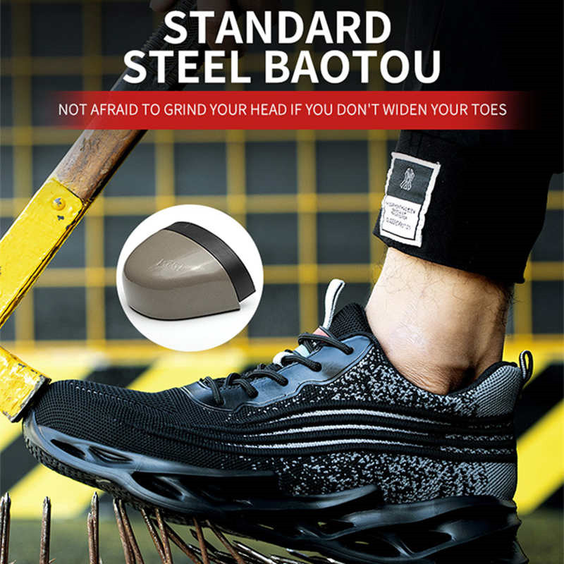 Xiaomi Work Safety Boots Men Safety Shoes Work Sneakers Anti-Puncture Anti-puncture Work Shoes Men Steel Toe Shoes Footwear