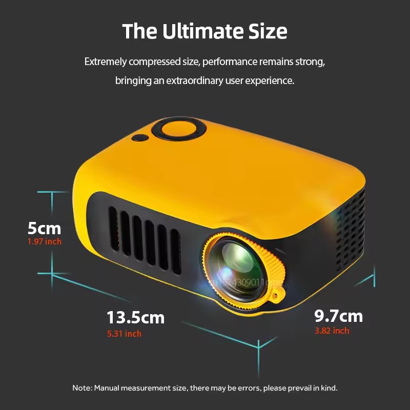 A2000 MINI Projector 3D LED Portable Projectors Home Cinema Theater Smart TV Children's Education Projector birthday gift