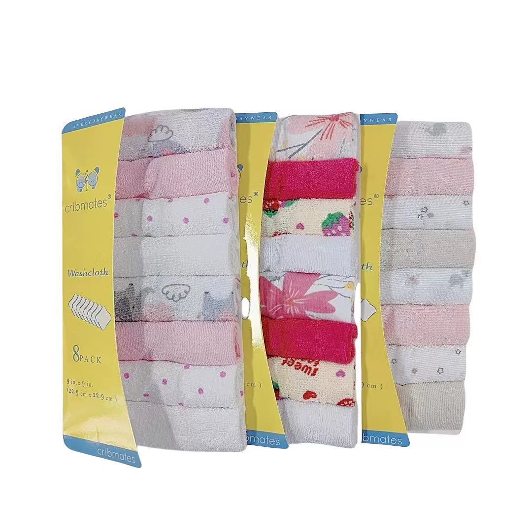 8pcs/pack 100% Cotton Newborn Baby Towels Saliva Towel