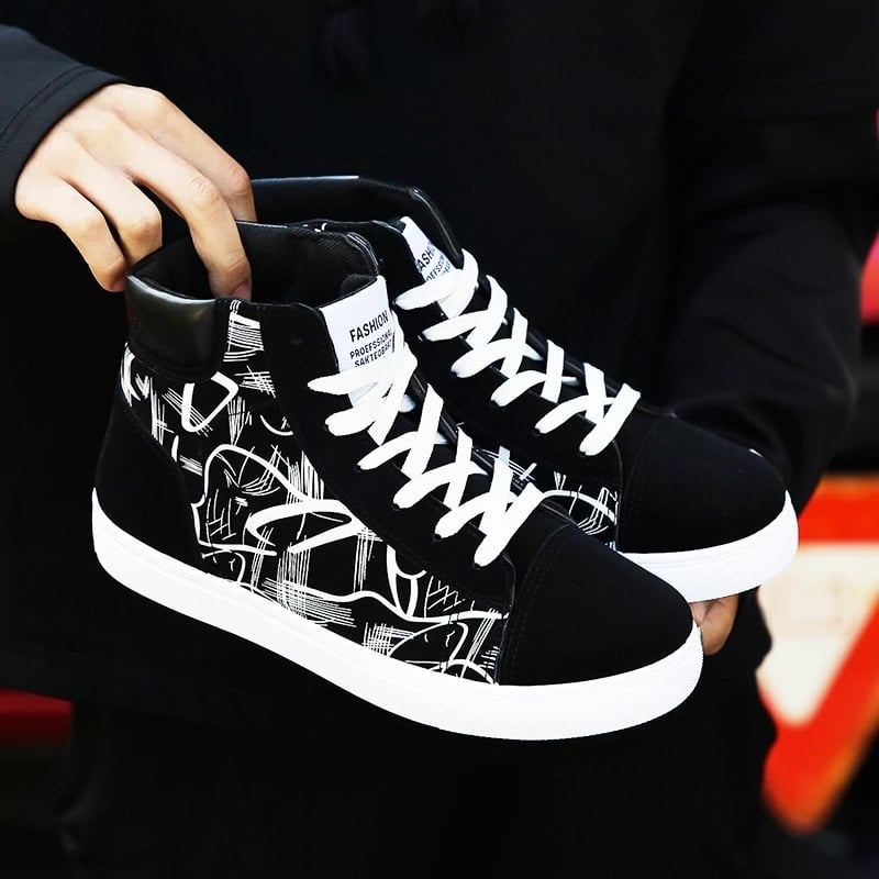 New Fashion Men Shoes New Men Casual Shoes High Top Sneakers Men Vulcanized Shoes Platform Sneakers Quality Mens