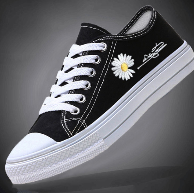 Canvas shoes vulcanized rubber shoes cloth shoes low top shallow mouth women's