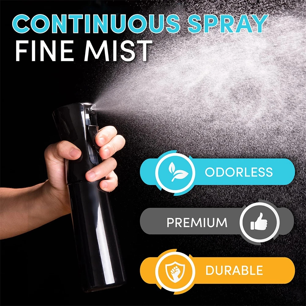200ml/300ml Hair Spray Bottle Ultra Fine Continuous Water Refillable Mister Hairdressing Spray Bottle Salon Barber Hair Tools
