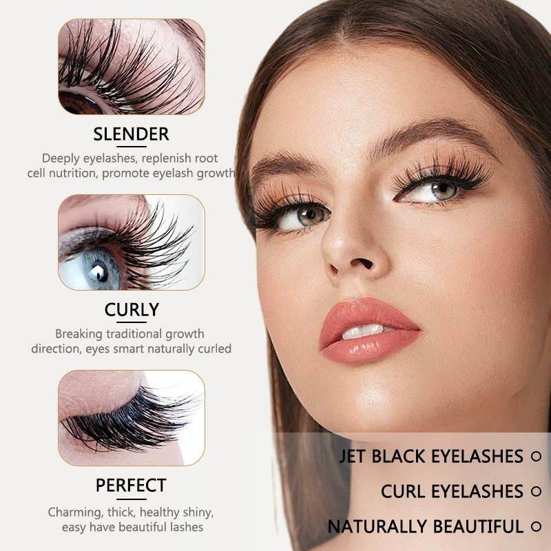 1PC Eyelash nutrition Solution thick, slender, long, nourishing and nourishing eyelash base repair natural transparent Serum 4ml