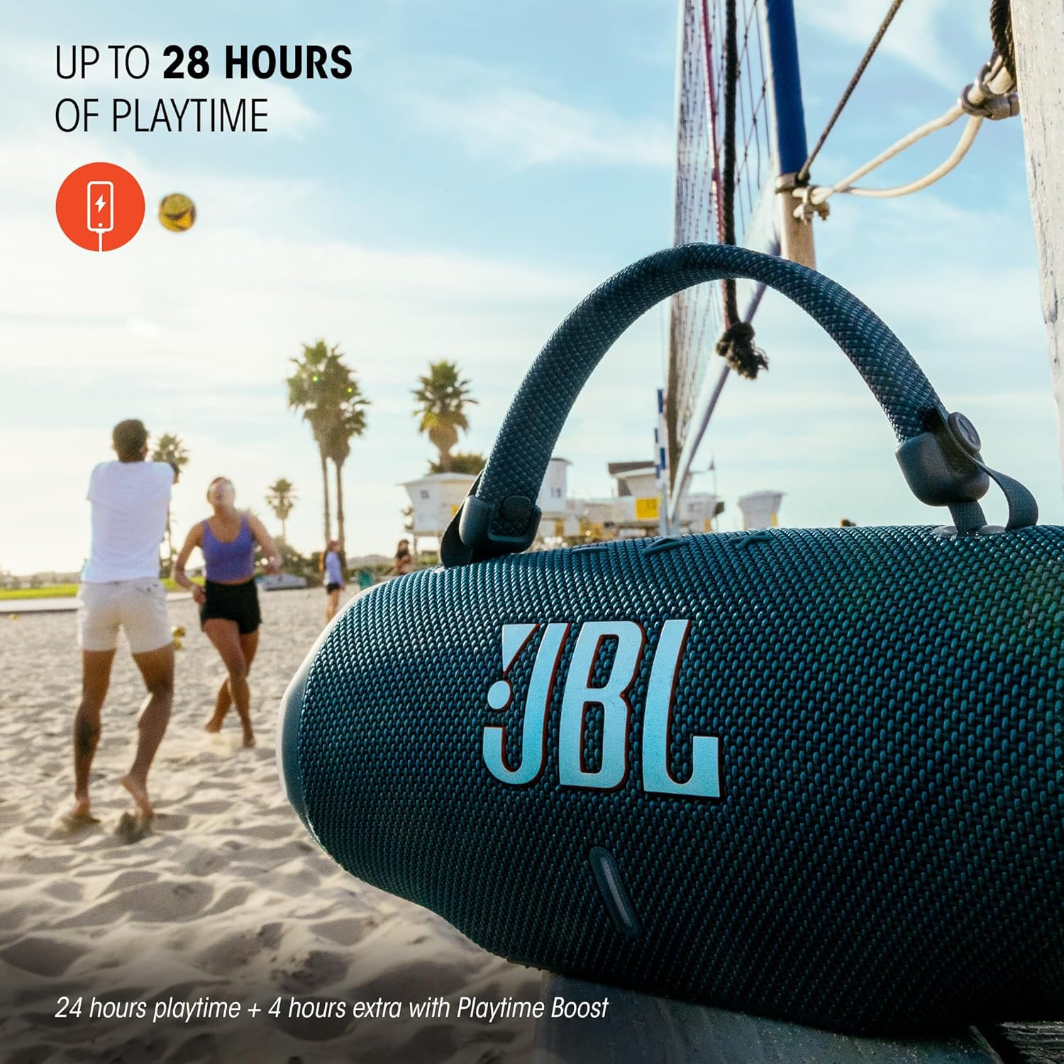 JBL Charge 6 - Portable Waterproof & Drop-Proof Bluetooth Speaker, Bold JBL Pro Sound with AI Sound Boost, 28Hrs of Playtime, Built-in powerbank & Com