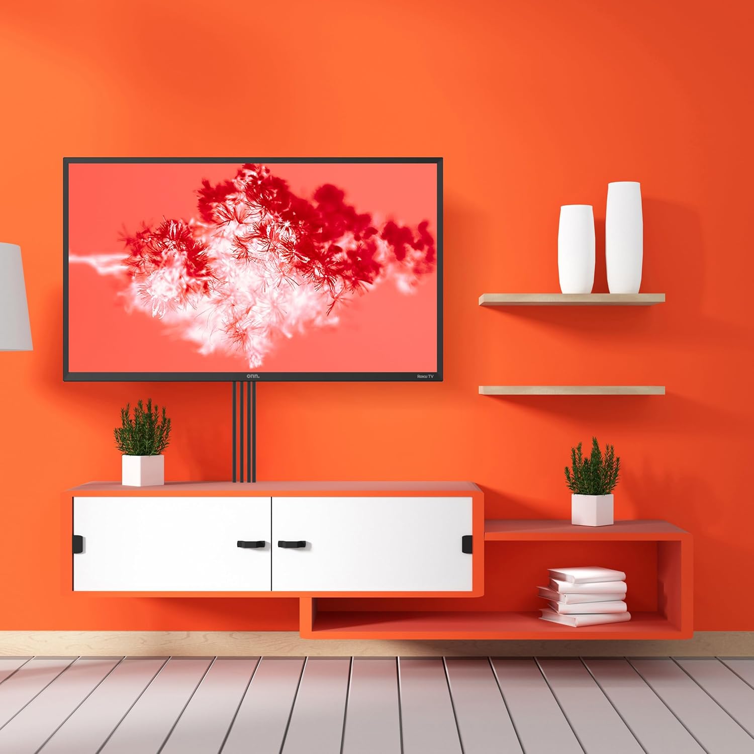 ONN 24-Inch Class HD 720p Smart TV + Free Wall Mount with Wi-Fi Connectivity and Mobile App | Flat Screen TV | Compatible with Home Kit | Alexa and Go
