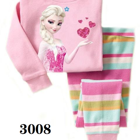 2pcs/set Cartoon Frozen Shirt Pant Set Baby Kid Girls Pajamas Set Nightwear Gift