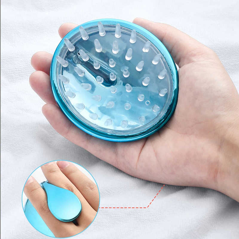 Silicone Head Body Scalp Massage Brush Shampoo Hair Washing Shower Comb Hair Care Massage Comb Spa Hair Accessories
