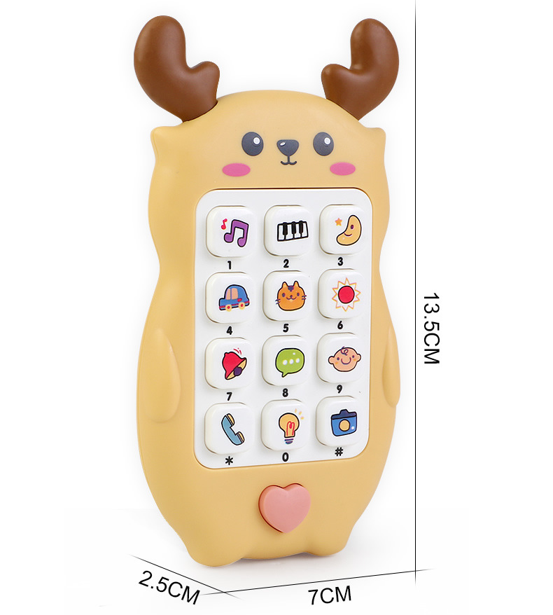 Montessori Educationtoys Baby Can Chew on Light Music Mobile Phone Toys Baby Early Education Puzzle Phone Toys for Kids Gift