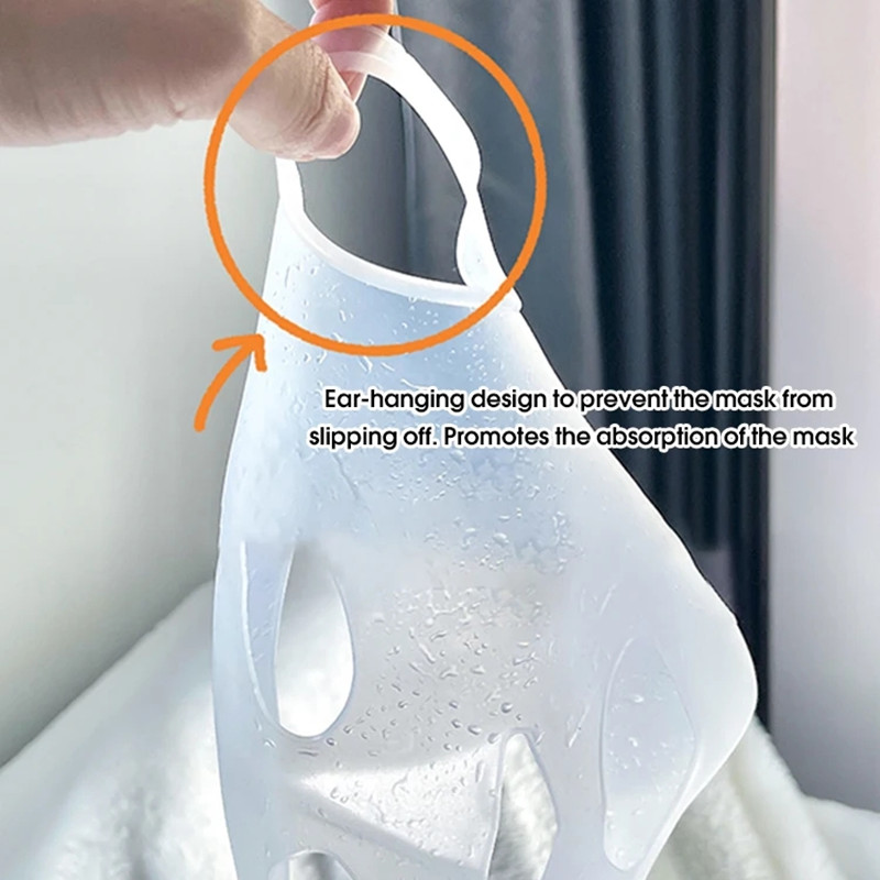 Silicone mask cover 3D hanging ear type anti-slip and anti-fall fixed mask auxiliary device Fresh-keeping mask protective cover