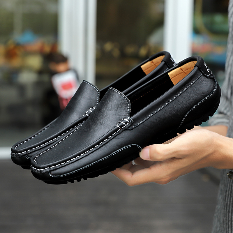 Men Casual Loafers Comfortable Leather Casual Shoes Men Sneakers New Spring Male Walking Loafers Casual Slip On Men Shoes