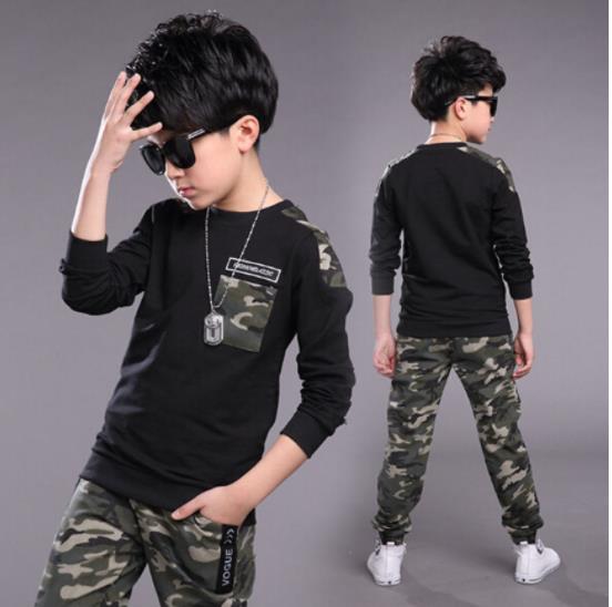 Teen Kids Clothes Baby Boys Costume Letter Tracksuit boys Tops Pants 2PCS Children Boy Winter Outfits Set roupa infantil