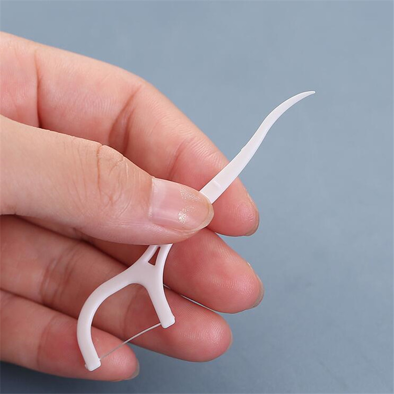 100Pcs Dental Floss Flosser Picks Toothpicks Teeth Stick Tooth Cleaning Interdental Brush Dental Floss Pick Oral Hygiene Care