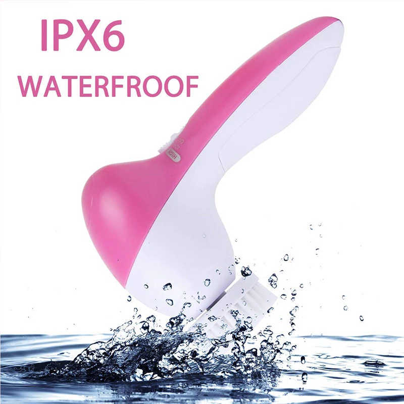 5 in 1 Face Cleansing Brush Silicone Facial Brush Deep Cleaning Pore Cleaner Face Massage Skin Care Waterproof Mini Facial Brush