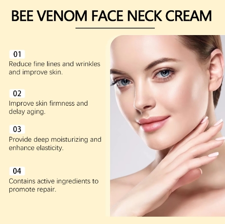 Bee Venom Face Cream Contains Collagen Firming Lifting Fade Fine Lines Wrinkle Moisturizing Brightening Skin Face Neck Cream