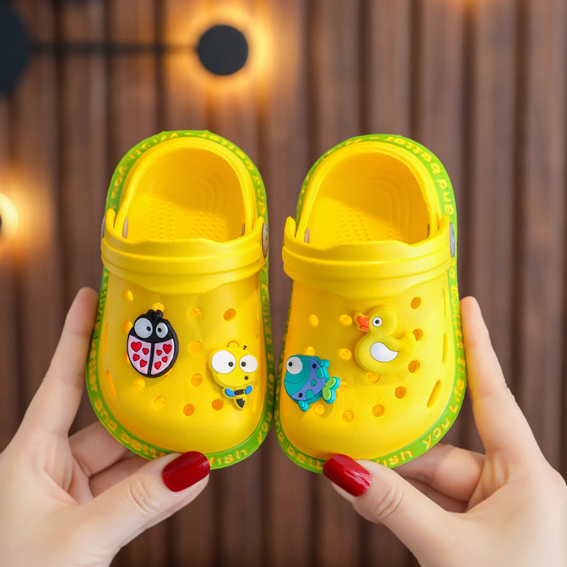 Summer Children Garden Clogs Shoes Boys&Girls Beach Sandal Kids Lightweight Breathable Cute Cartoon Slip Baby Slippers