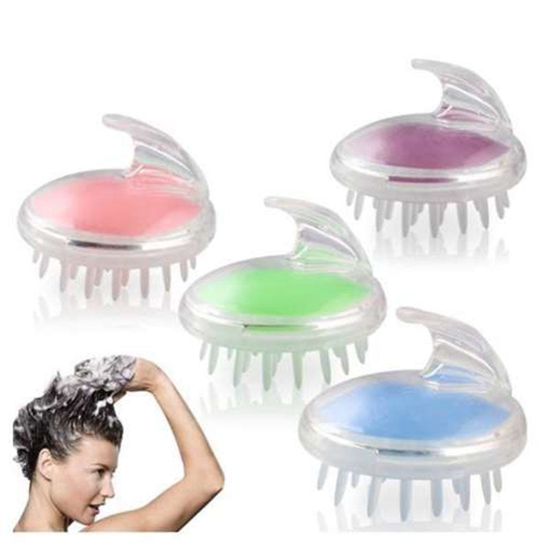 Silicone Head Body Scalp Massage Brush Shampoo Hair Washing Shower Comb Hair Care Massage Comb Spa Hair Accessories