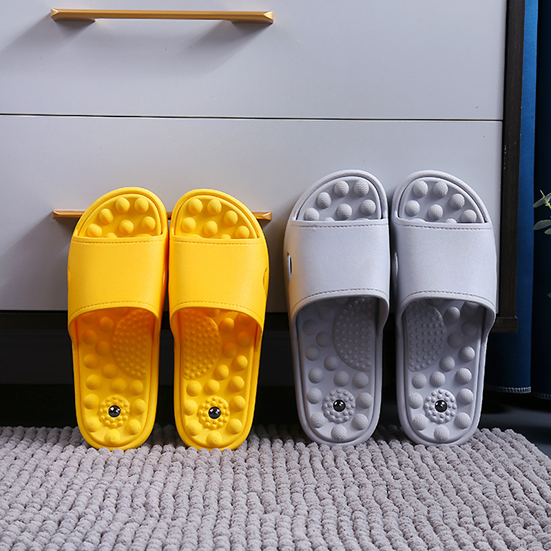 Slippers female summer home couple indoor bath anti-slip soft bottom sandals male massage household bathroom slippers