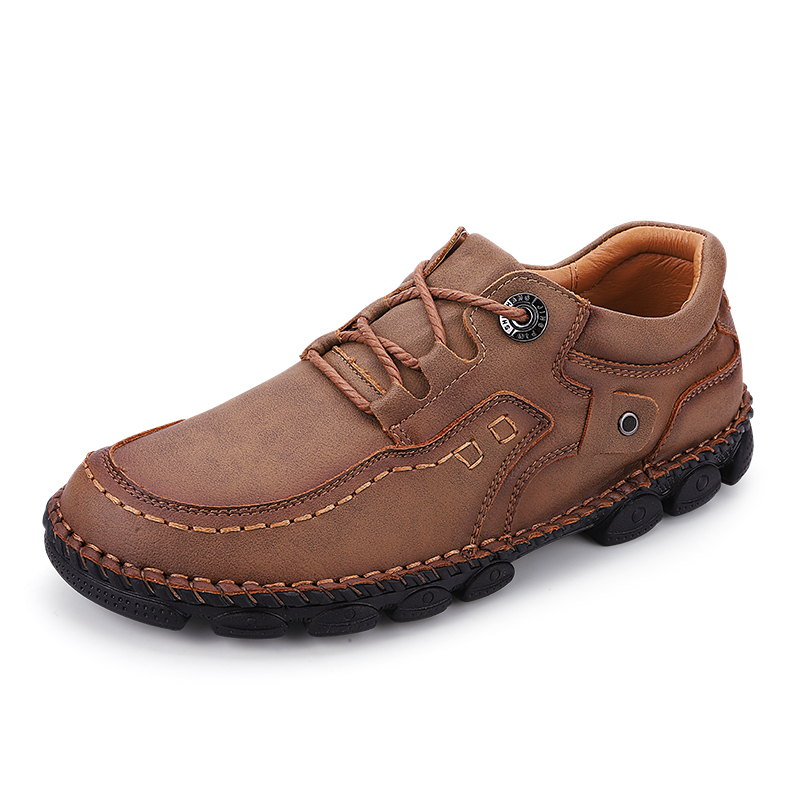 New Spring Casual Leather Shoes Men Comfortable Soft Leather Men Shoes Breathable Flats Shoe Moccasins Loafers