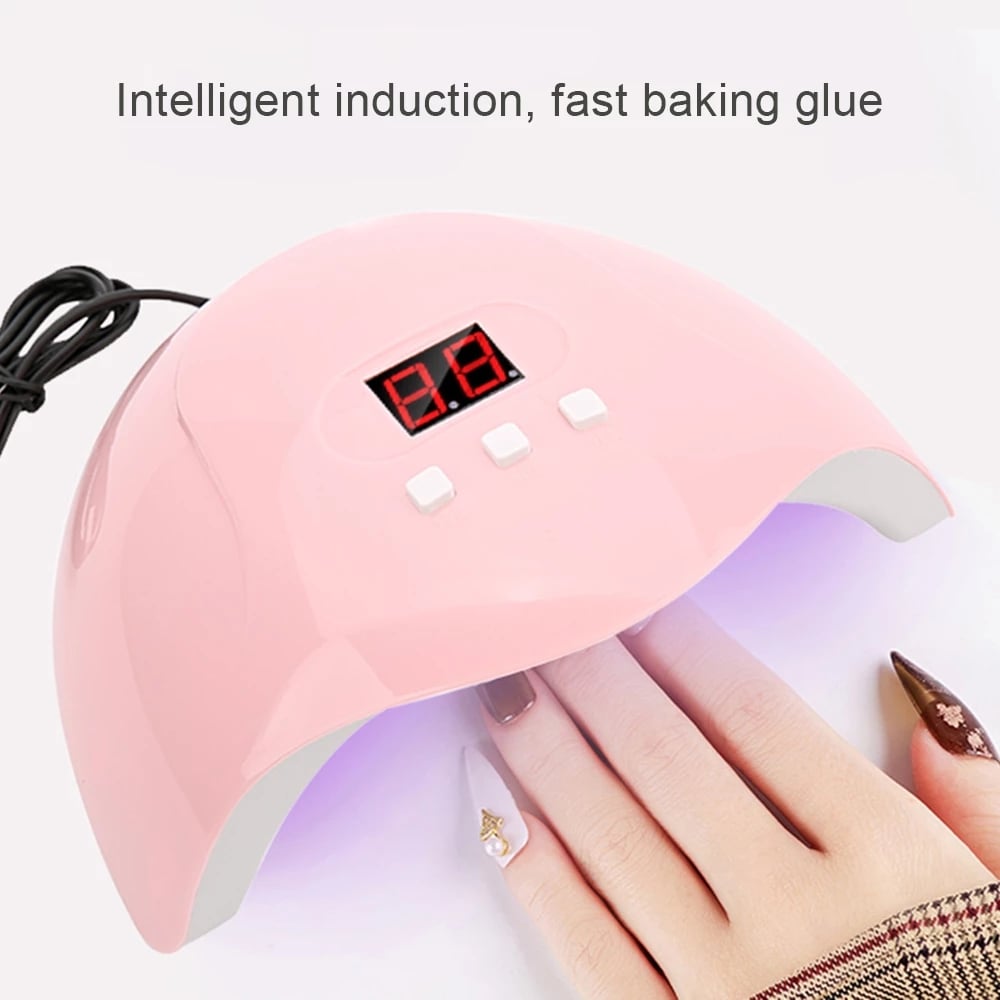 54W UV LED Lamp Nail Dryer Sun Light Curing All Gel Polish Drying UV Gel Smart 30s 60s 90s Timing Nail Art Tools