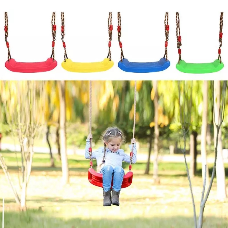 Platic Garden Swing Seats Kids Swing Toys for Children Outdoor Indoor Swings Height Adjustable Rope Hanging Climbing Seat Chair