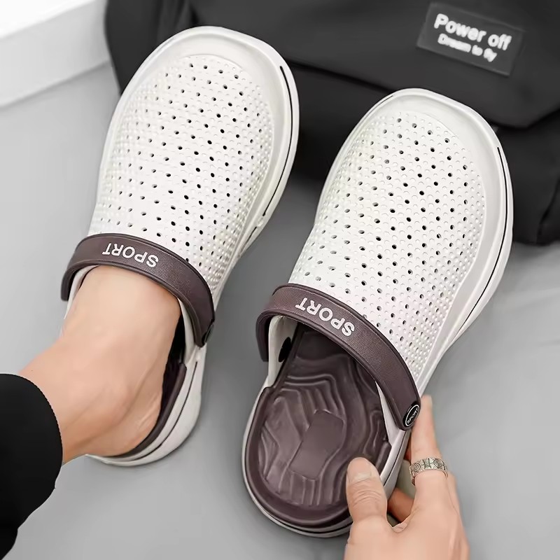 Deodorant and non-slip beach sandals new outdoor slippers wear thick soles wear-resistant soft bottom Bao head
