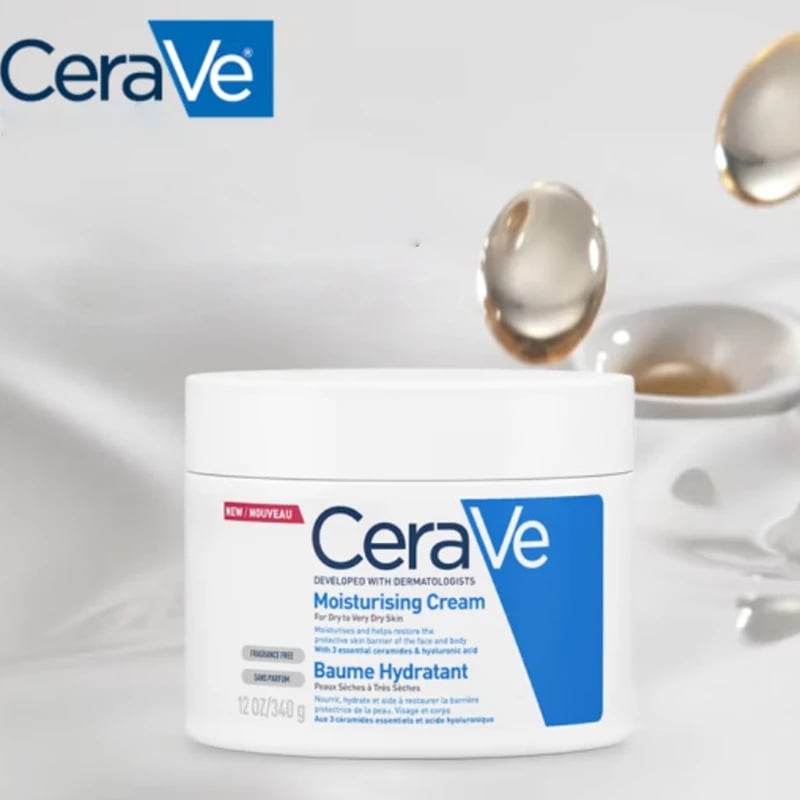 CeraVe Skin Care Cream 340g Baume Bydratant Moisturising Cream Dry Skin Repair Rejuvenation Cream Facial Skin Care Products