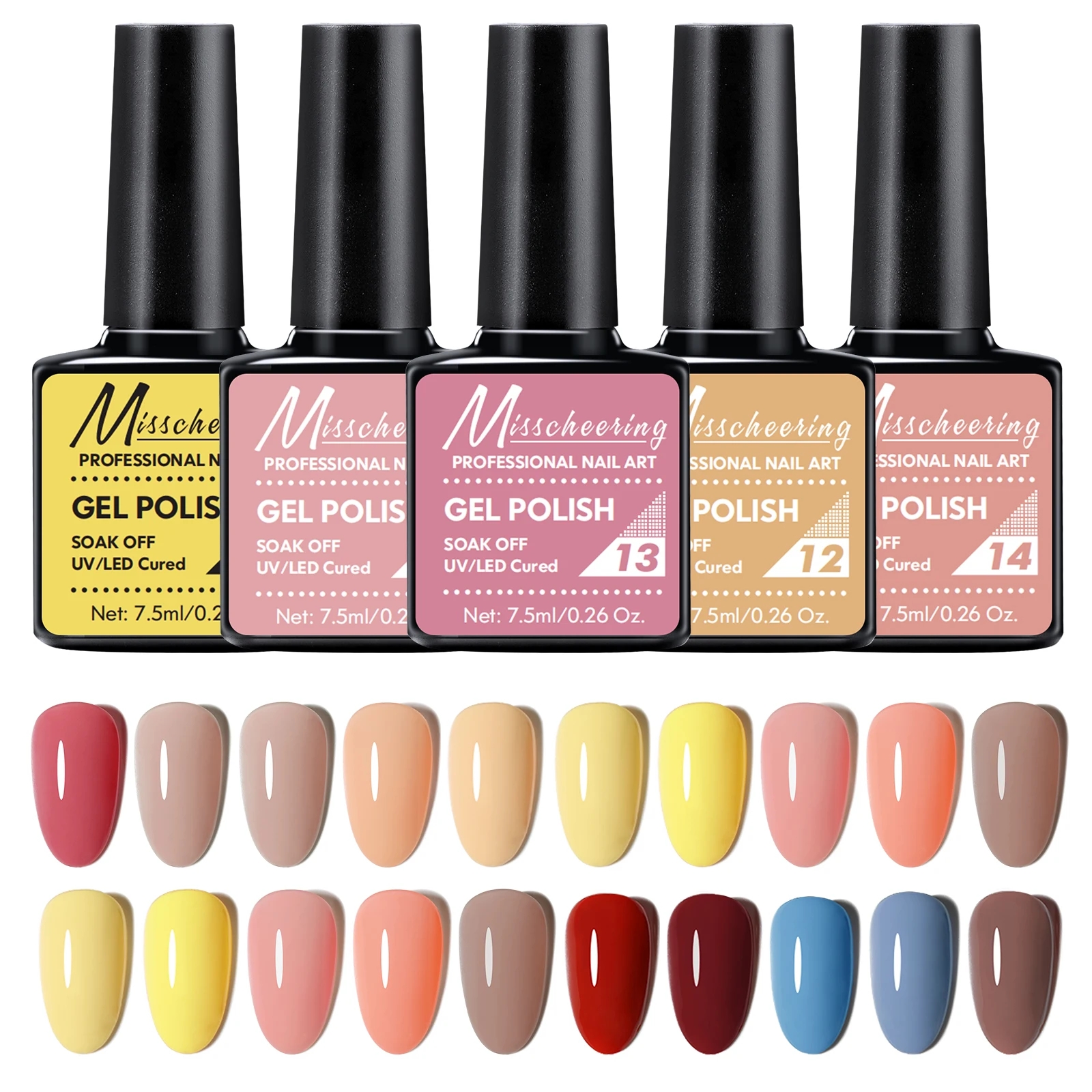 Misscheering 66 Color Nail Gel Polish UV Gel Polish Semi Permanent Gel Varnish Hybrid Glitter Manicure Primer Top Coat Nail Art