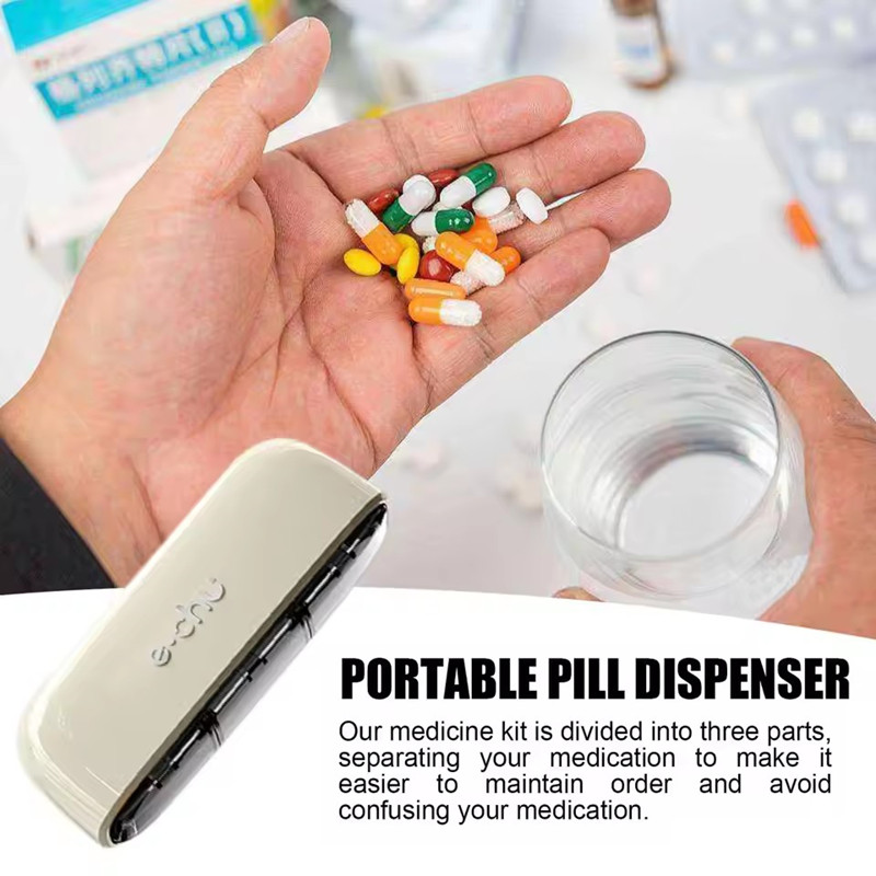 1PC Three-Compartment Pill Storage Box Portable Pocket Medicine Box Home Travel Medicine Box With Compartments Moisture-Proof