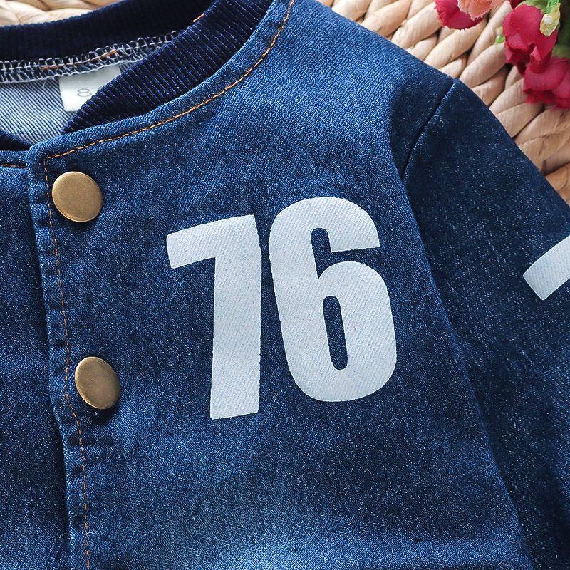 baby Boys Clothing Sets spring autumn Toddler Sport Suit Kids Clothing Set children Clothes Denim Jeans Coat+Pants 80 90 100 110