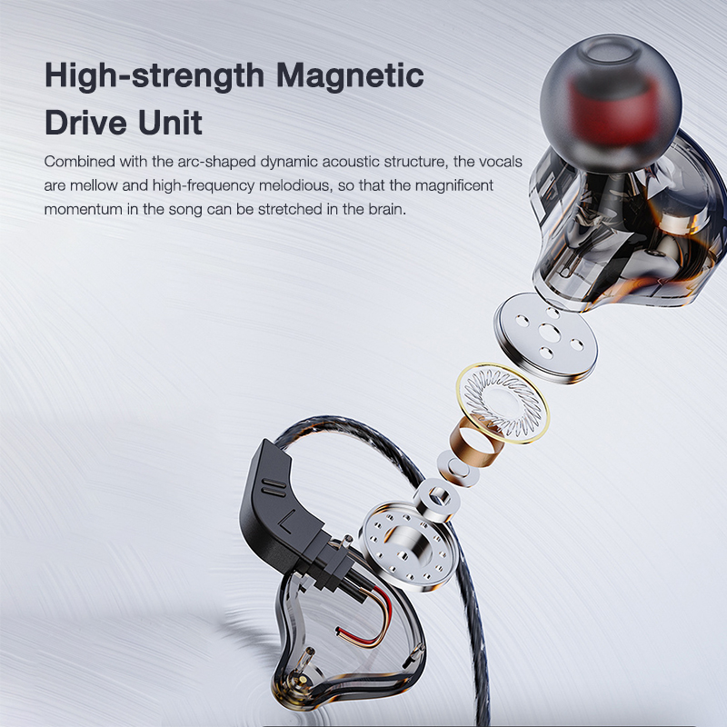Transparent Mobile Wired Headphones Bass for Phone Earphone In Ear Headphone with Mic Earbuds Noise Cancelling Headset