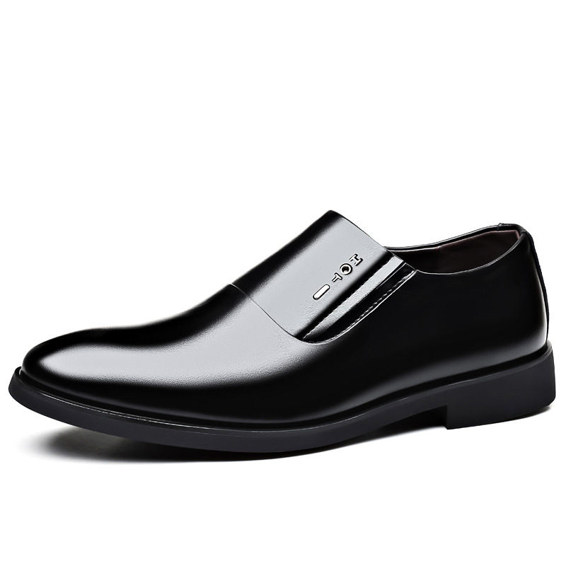 Mens PU Leather Dress Shoes Formal Business Loafers Pointed Toe Wedding Shoes