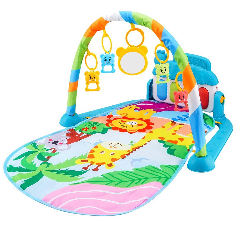 Baby Fitness Stand Music Play Gym Activity Toys Newborn Piano Crawling Blanket Pedal Game Pad Early Education 0-36 Months Gifts