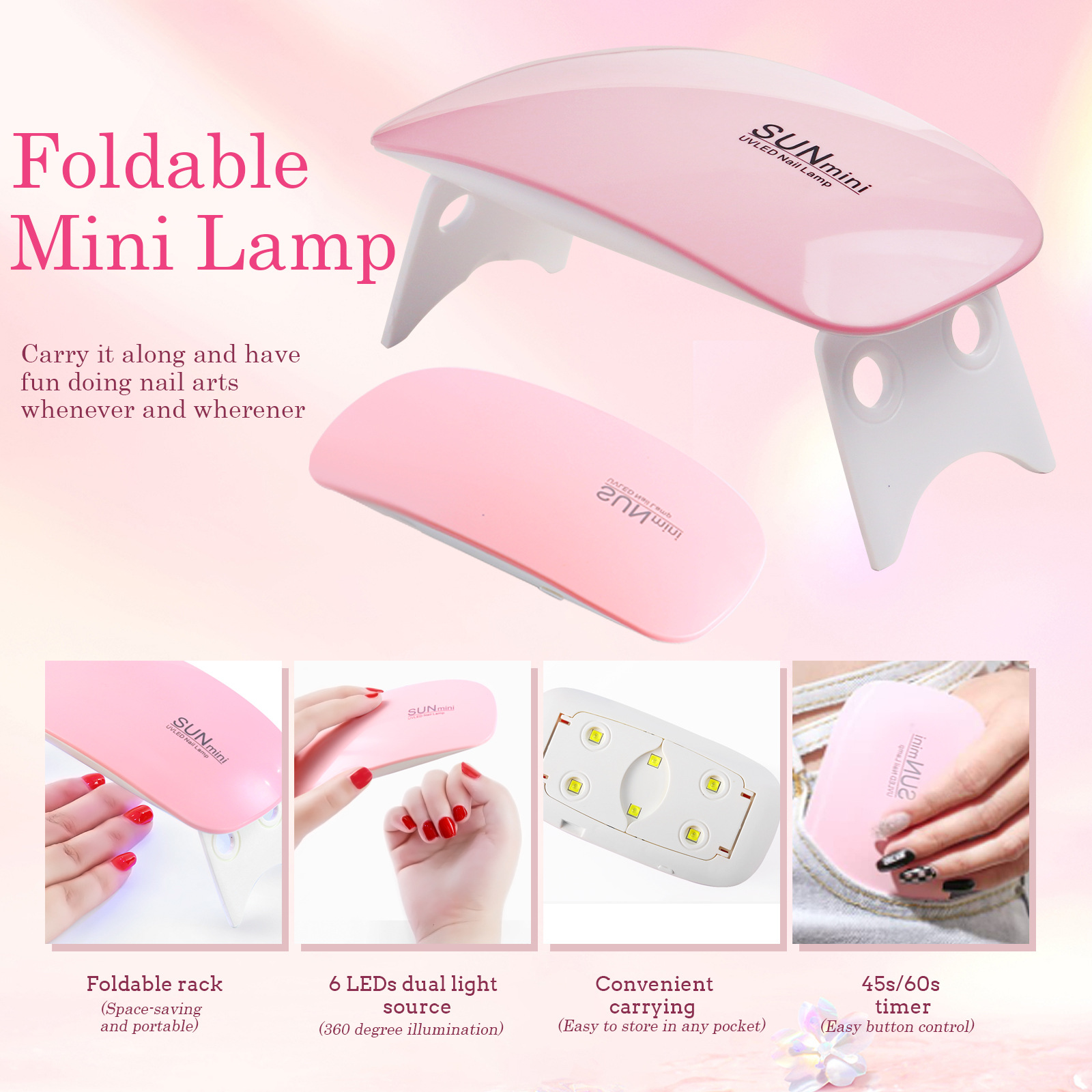 25PCS/Set Nail Set With Min Uv Led LampGel Nail Polish Kit Nails Accessories Extended Glue Nail Art