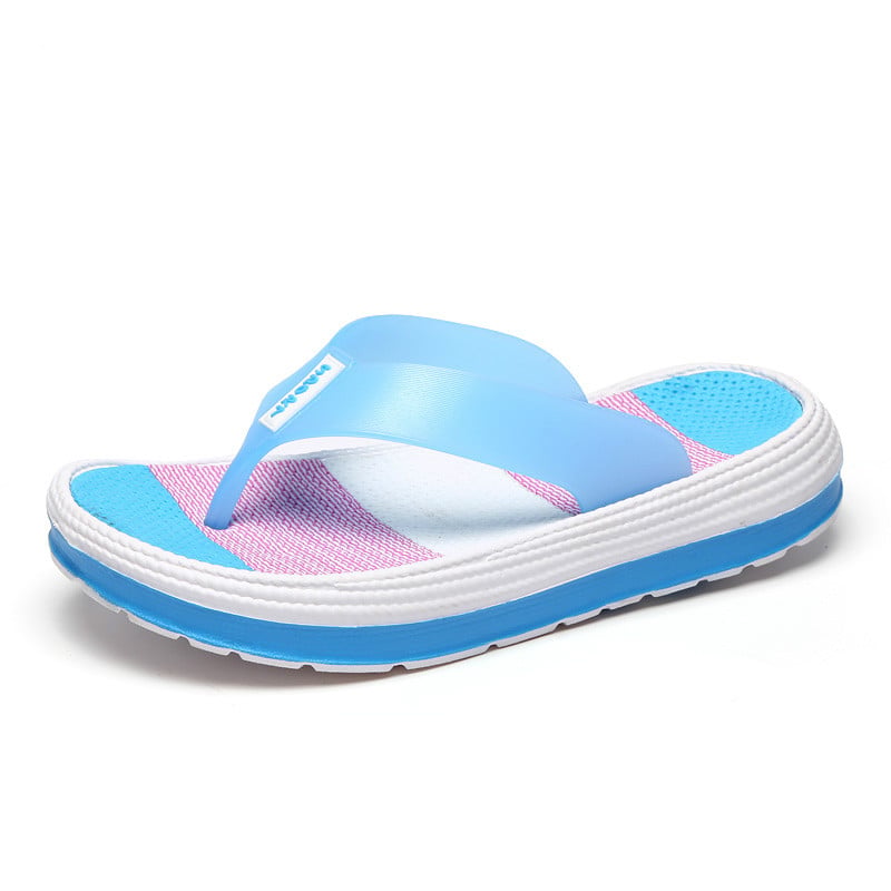 Summer Slippers Women Casual Massage Durable Flip Flops Beach Sandals Female Wedge Shoes Striped Lady Room Slippers