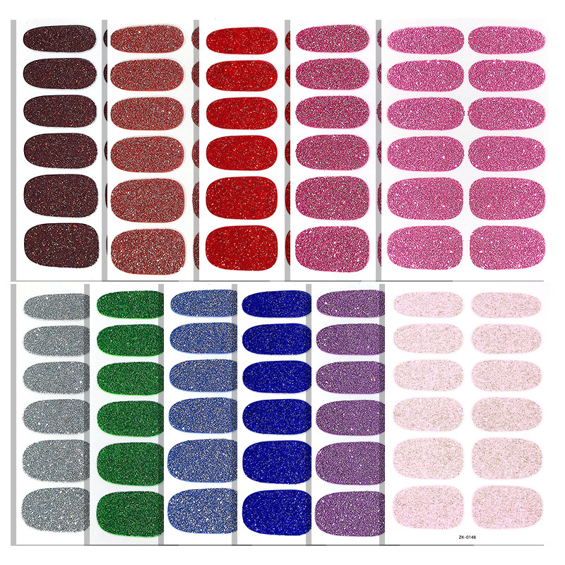 2pcs Nail Art Stickers, Self-Adhesive, Full Cover, Finished Nail Stickers, Decoration, Waterproof Nail