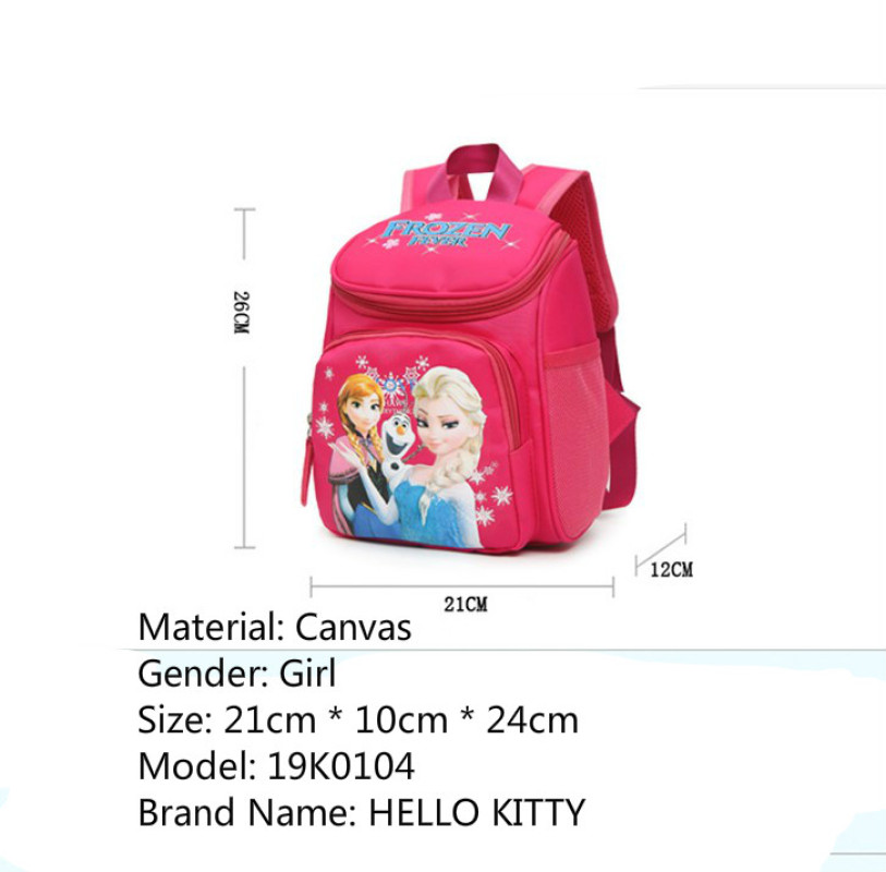 Disney Children's Bag Cute Baby Kindergarten Bag 1-3 Years Old Boys and girls car mickey mouse Minnie Spider-Man Backpack