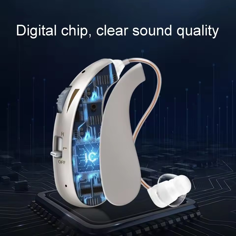 1pc Rechargeable Hearing Aid Mini Adjustable Tone Best Sound Amplifier Portable Deaf Elderly RIC Hearing Aids